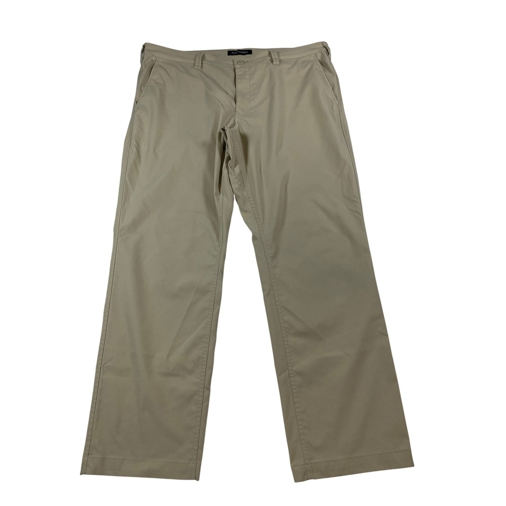 Bluffworks Ascender Chino Mens 40x30 Khaki Tan Travel Pants Straight Leg Tech